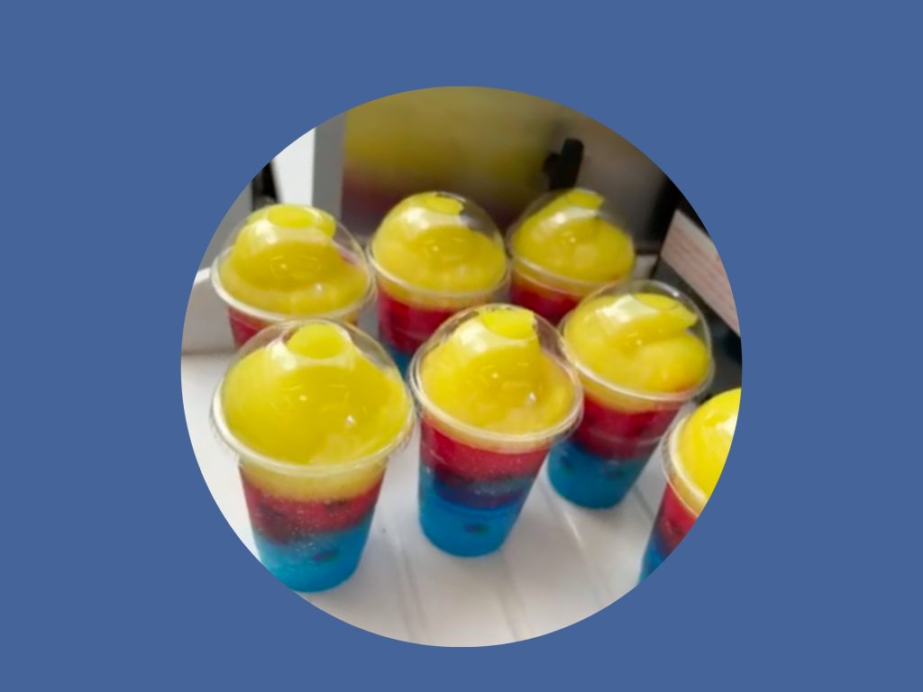 Menu slushies