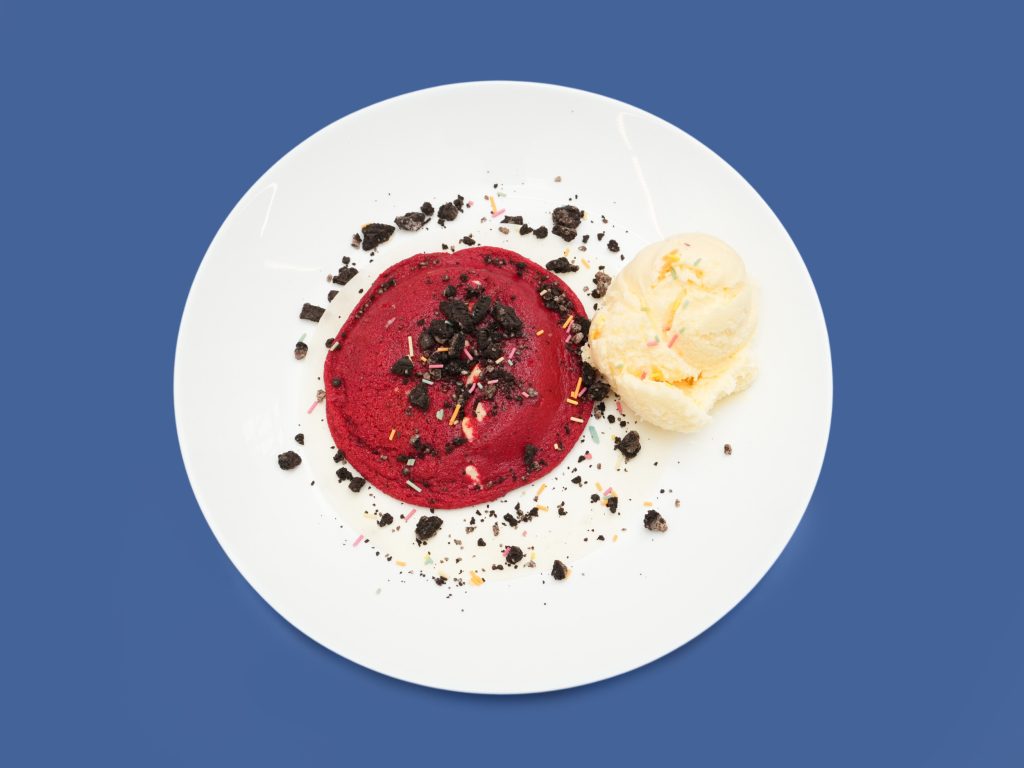 Menu red velvet cookie dough